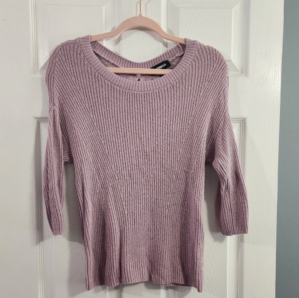 Express Light Lavender Crewneck Sweater - Women